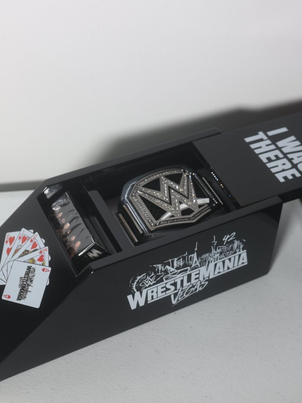 New 2026 WWE Wrestlemania 42 Las Vegas mini belt With Deck Of Cards i was There